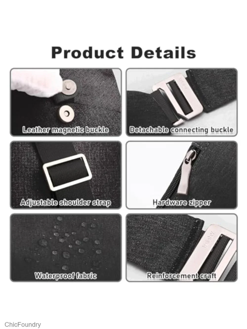 Anti Theft Travel Crossbody Bag Large Capacity Nylon Sling Bag for Sports